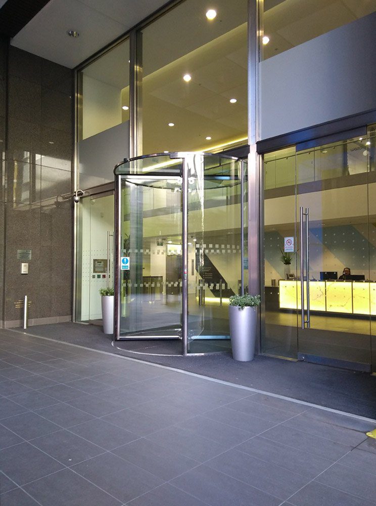 EA Revolving Door installation at St Magnus House London